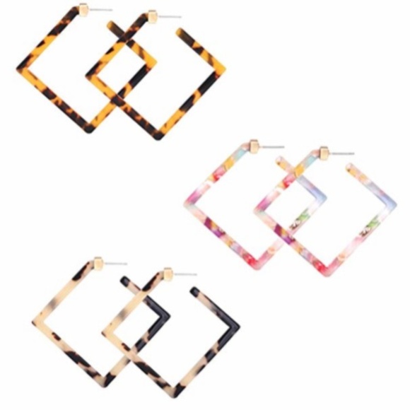 ‼️BOGO FREE BaubleBar Style Square Acrylic Earring - Picture 2 of 6